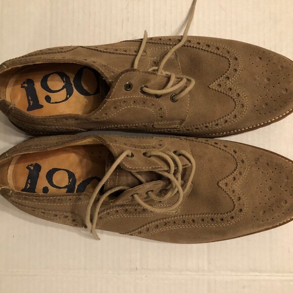1901 men\'s tan leather suede Oxford shoes  size: 12M main image 7